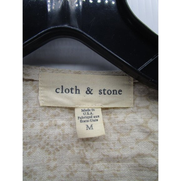 Cloth & Stone Romper Medium Linen Pullover Wrap Snake Skin Roll Tab - Picture 12 of 14